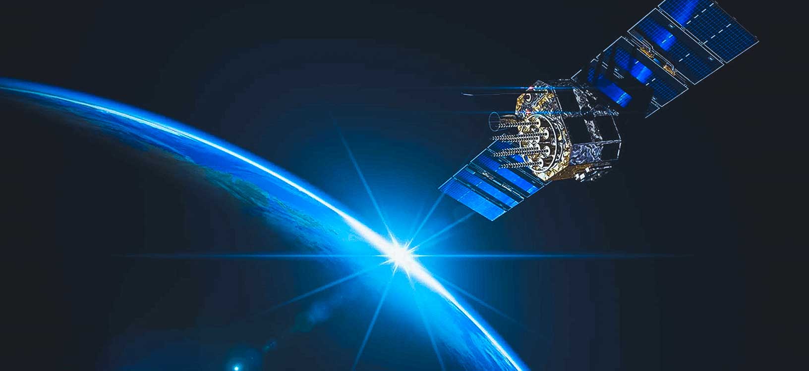 GNSS-Satelliten über der Erde