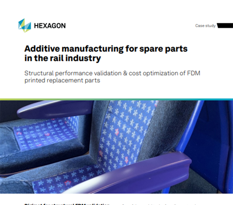 Titelseite der Fallstudie „Additive Fertigung für Ersatzteile in der Bahnindustrie“ 
