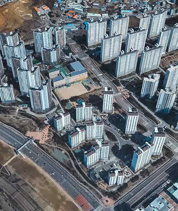 Modelo urbano 3D da Coreia do Sul 