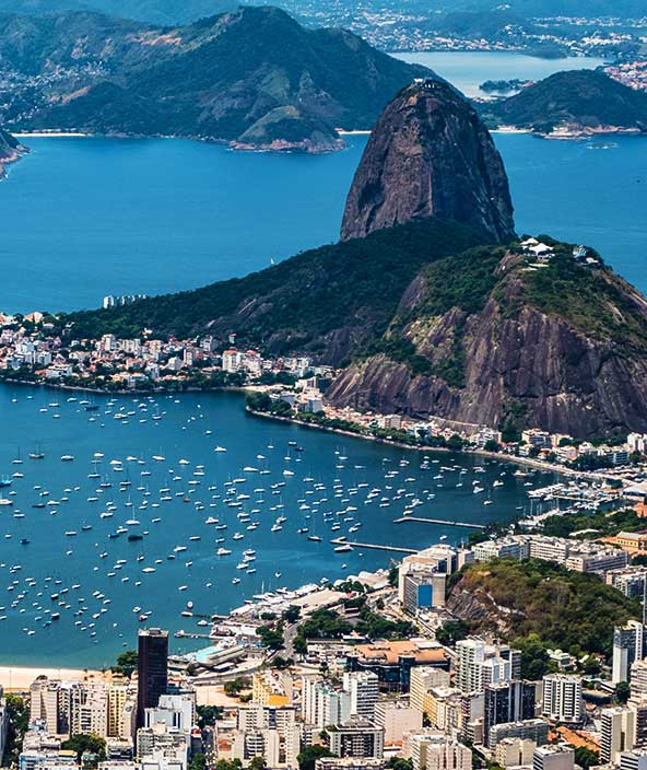 vue aérienne du site des Jeux olympiques de Rio de Janiero