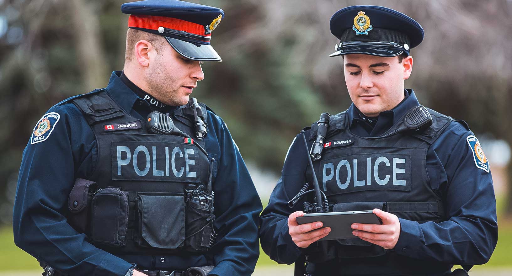 Police force uses a law enforcement records management system to receive and review information