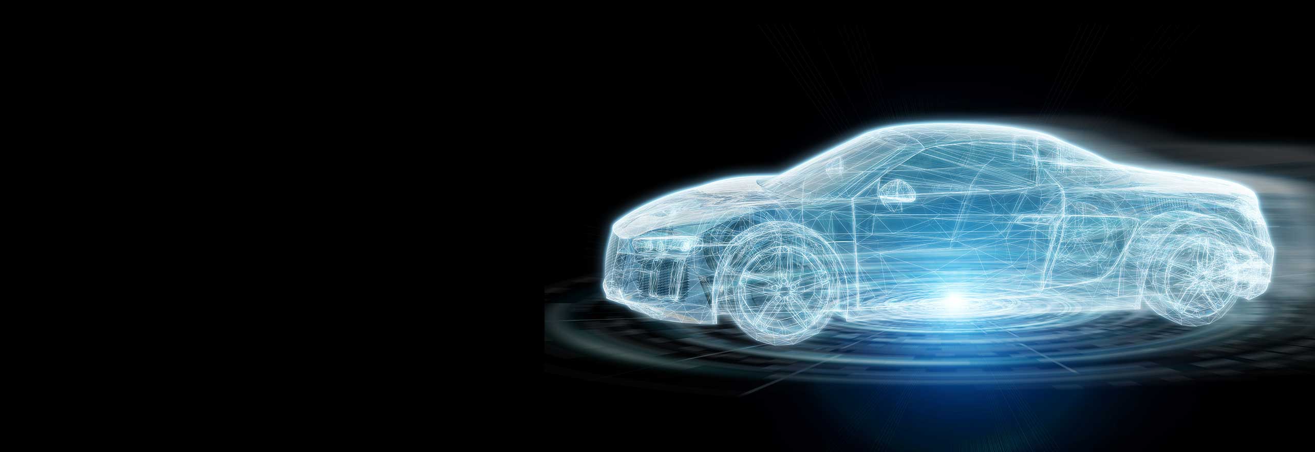 Digitales Modell des Äußeren eines Autos für eine Simulation