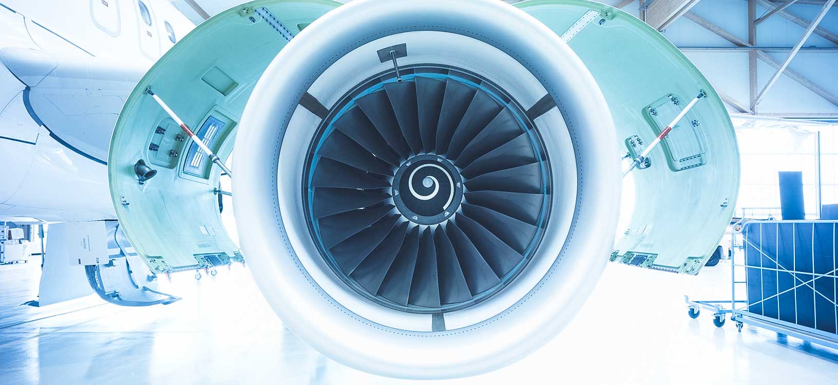 Imagem de um motor de aeronave