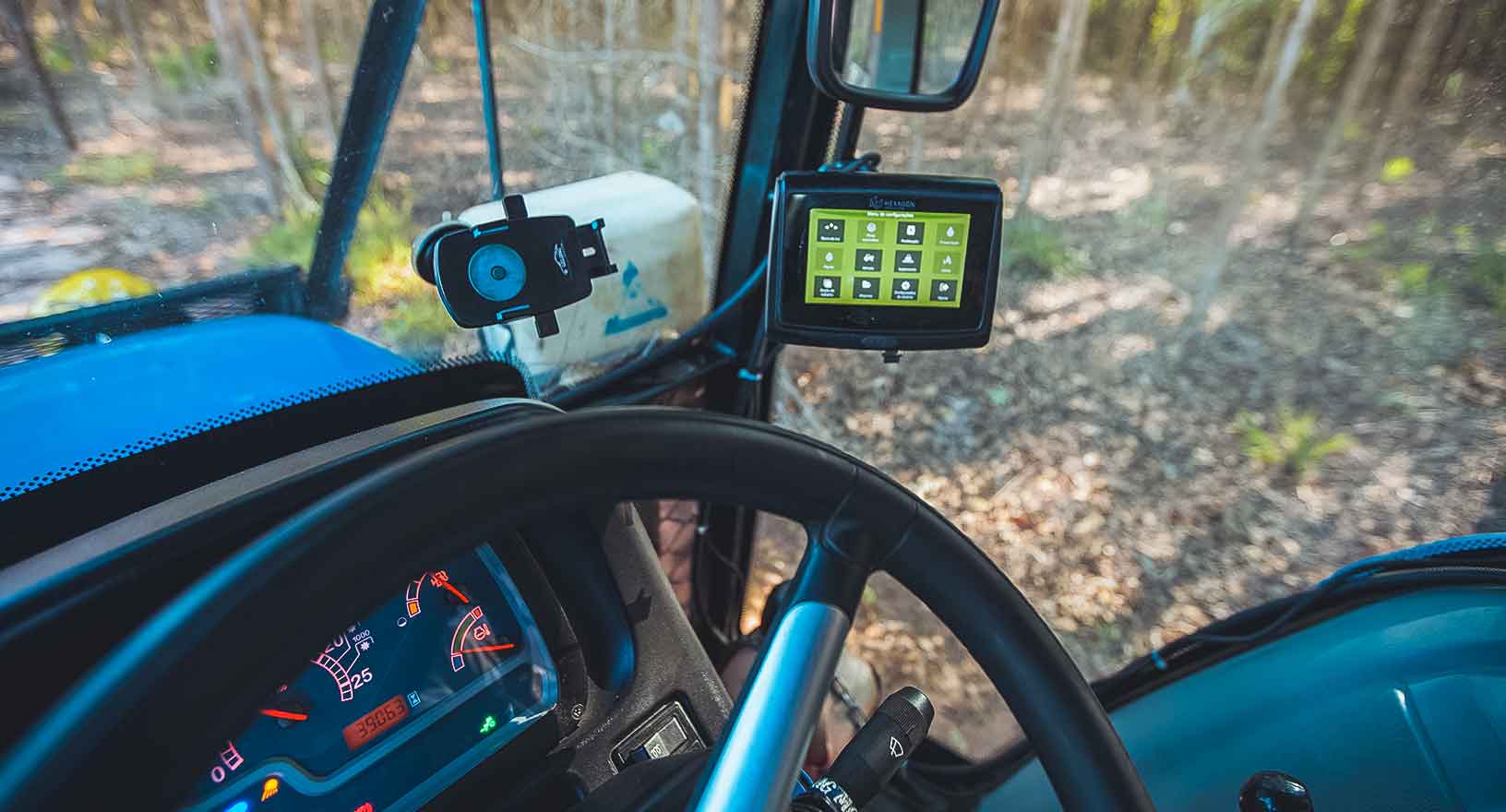 hexagon agriculture solution mounted in a forestry vehicle 
