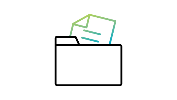 Icon depicting filed documents