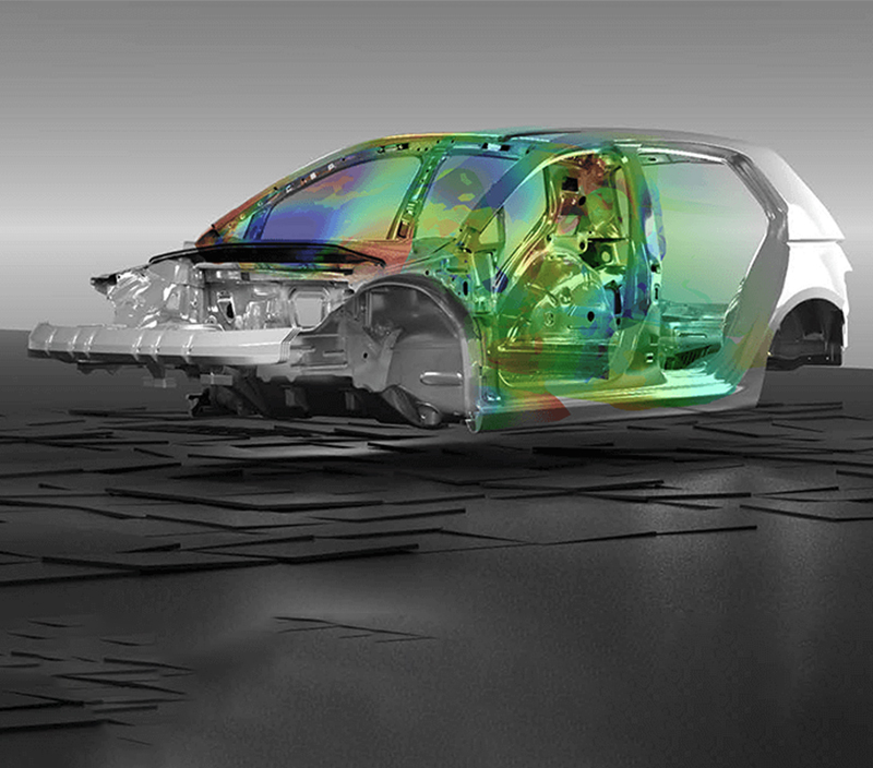 Simulation of a car shell