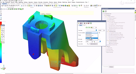 A screenshot of software showing potential issues and analyzing molding variables