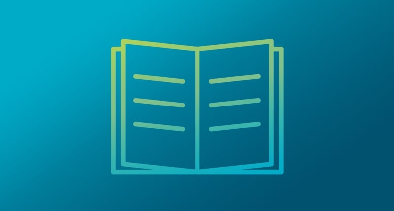 Open book in a blue background