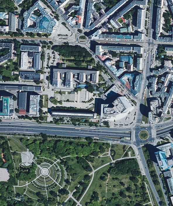 Luftaufnahmen von Warschau von der HxDR-Plattform