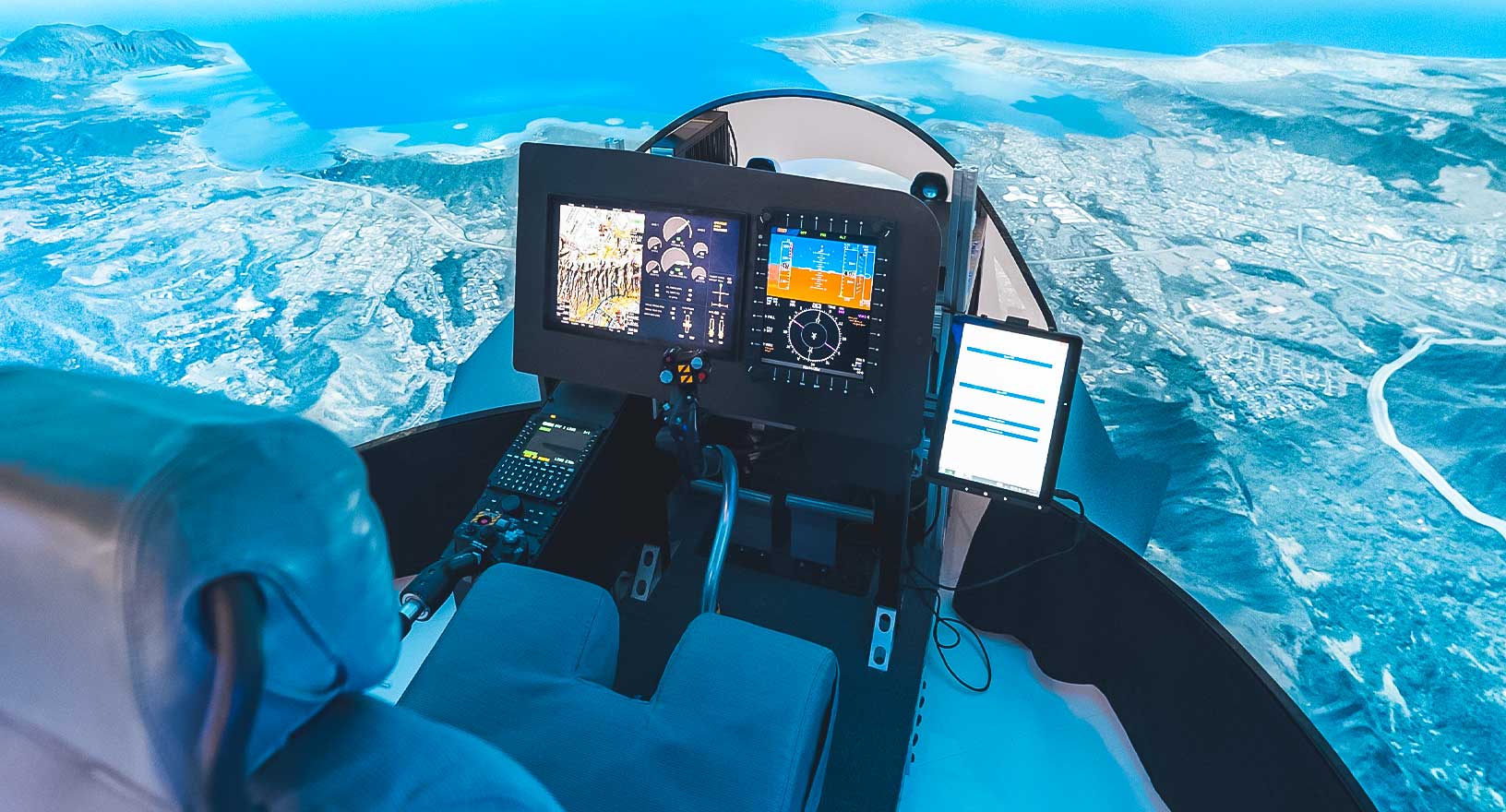 flight simulator running a sequence