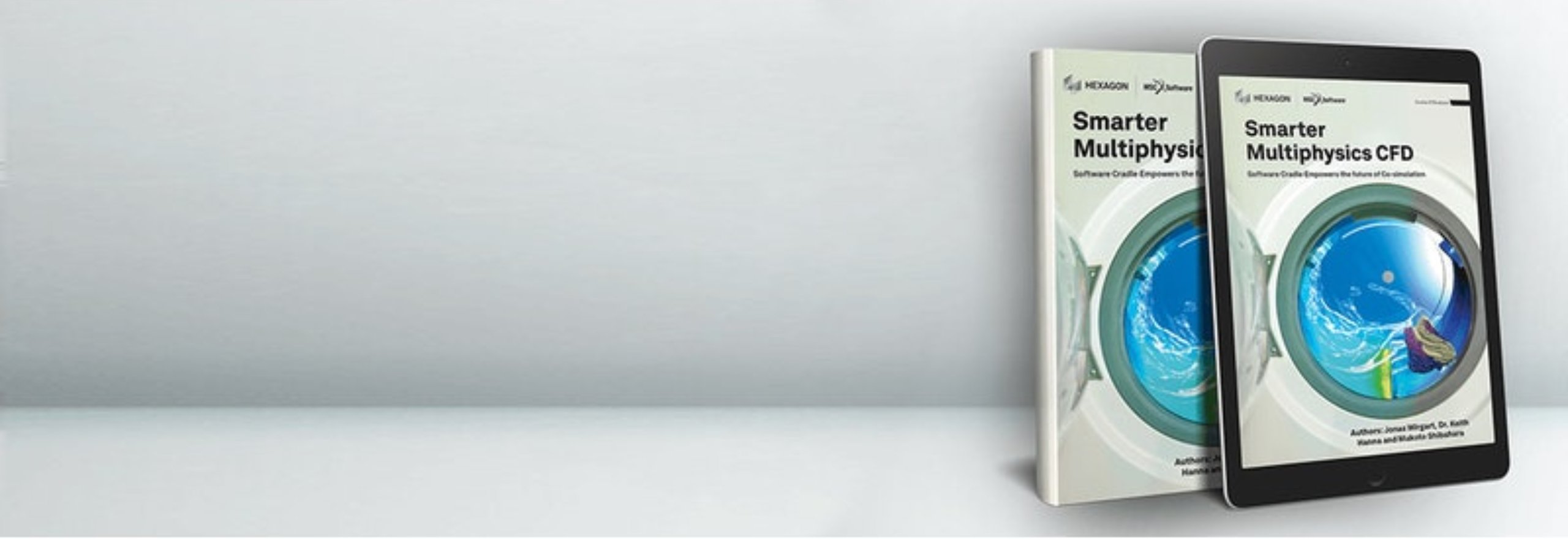 Abbildung eines E-Books mit der Überschrift „Intelligenteres multiphysikalisches CFD“