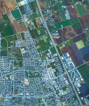 Vue aérienne du paysage du HxCP