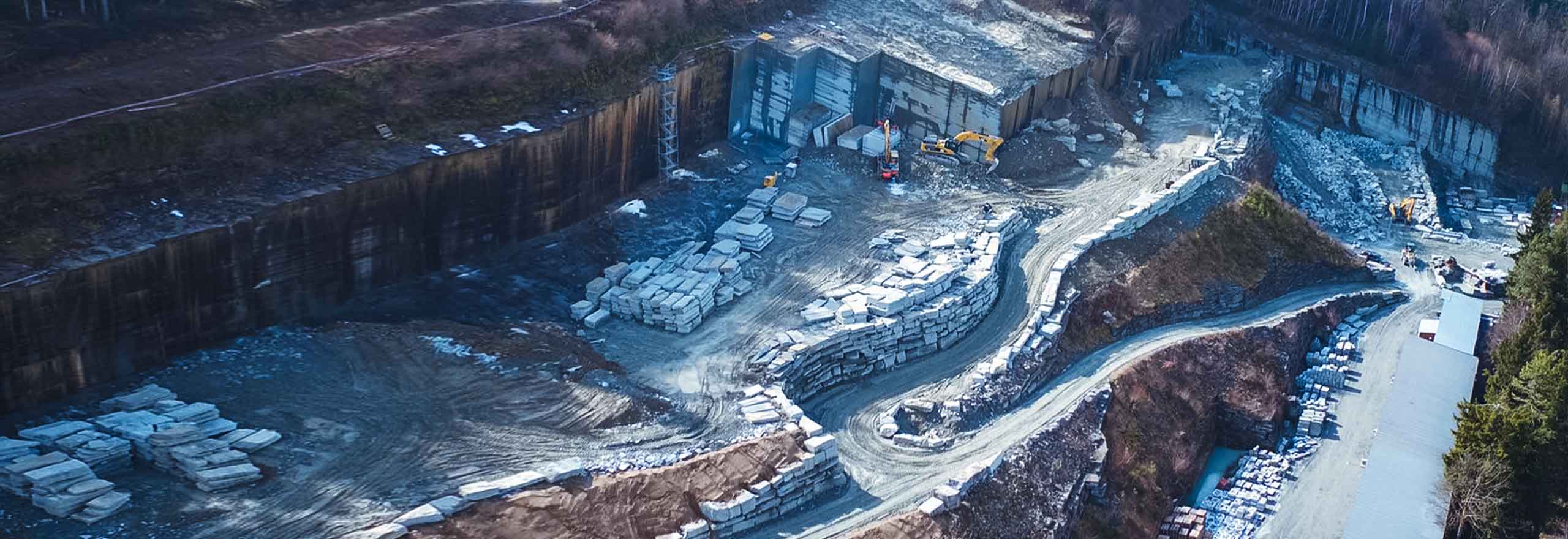 Drone footage of mining site