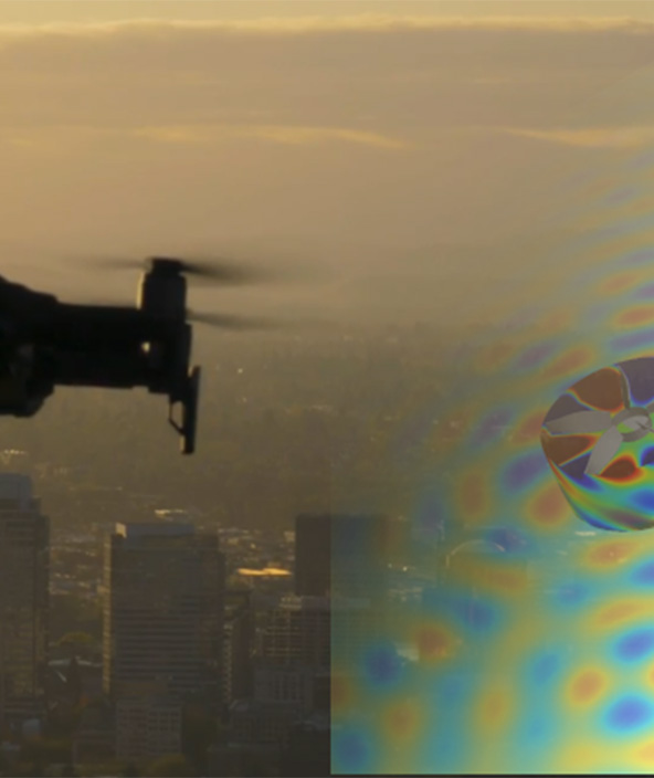 Akustische Strahlung eines eVTOL-Flugzeugs