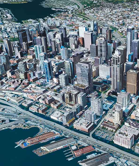 Vista de malla HxDR del centro de San Francisco