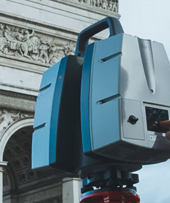 Scannen des Arc de Triomphe mit dem Leica RTC360