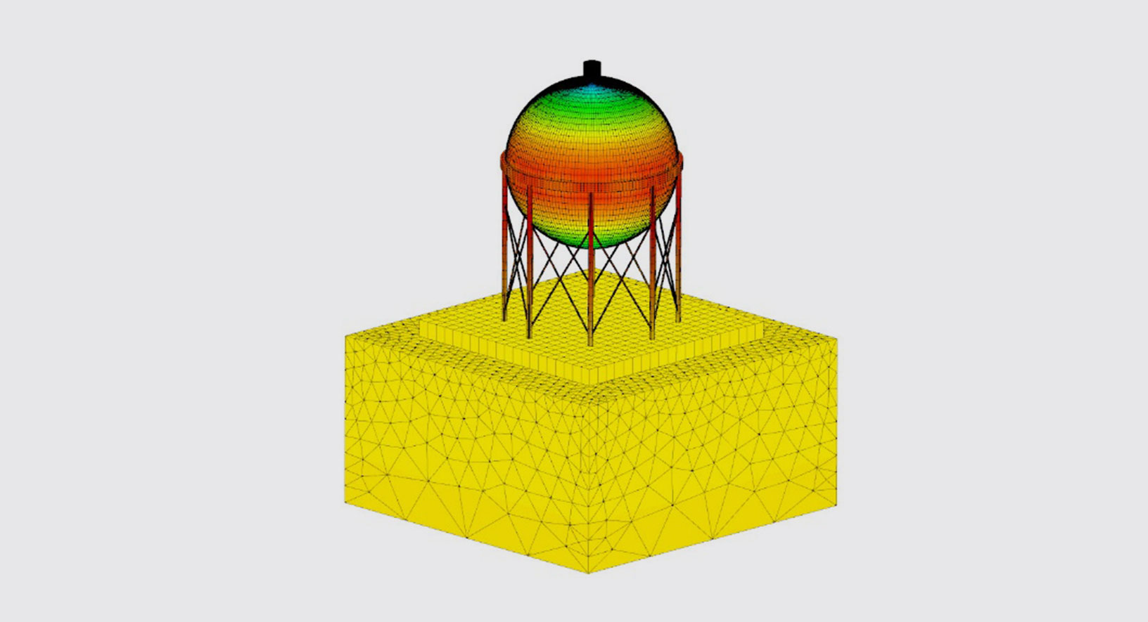 Multiphysics simulation for structural analysis of refinery using CivilFEM, powered by Marc