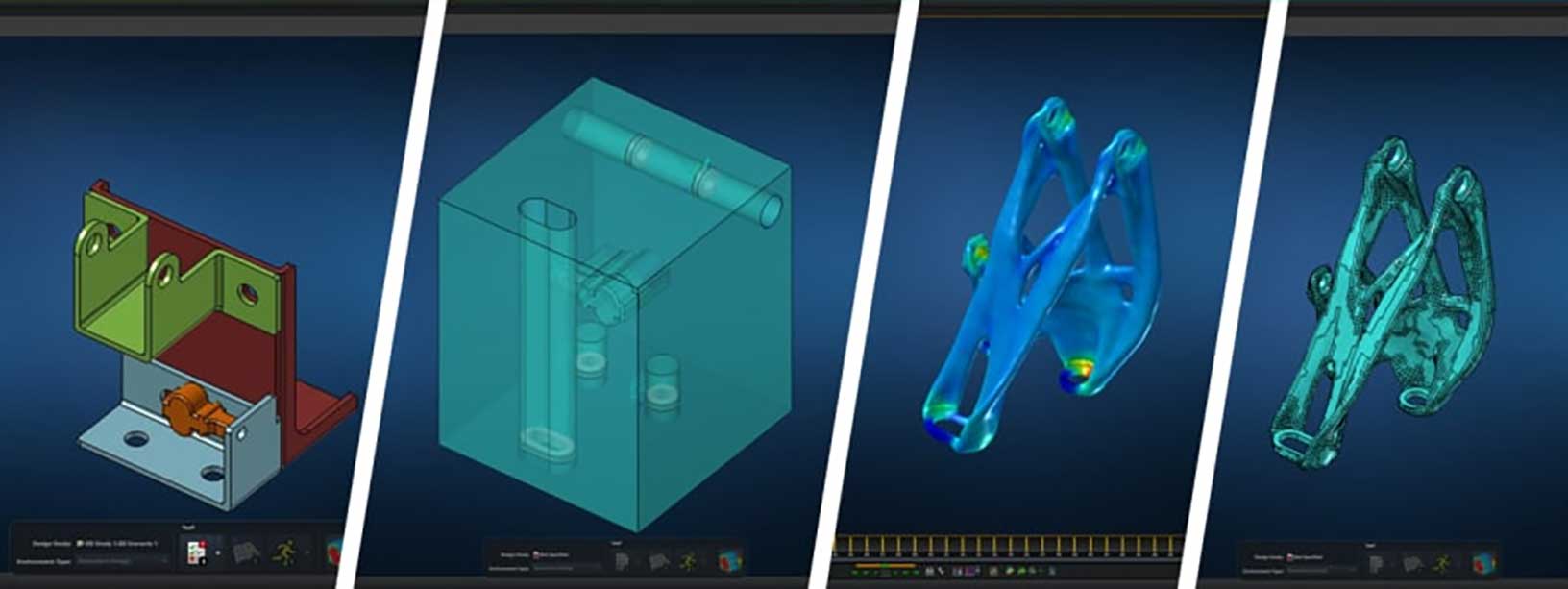 Multiple stages of generative design with MSC Apex Generative Design software