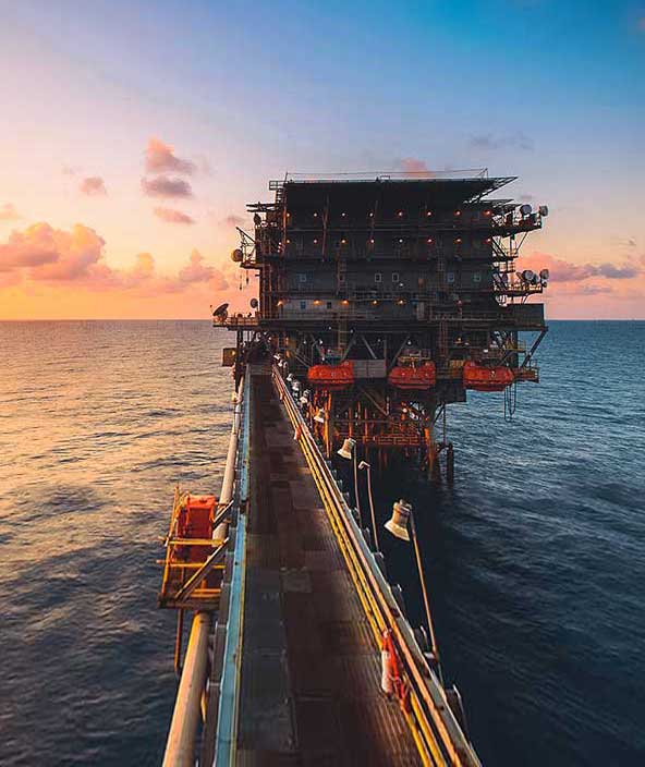 Operação de petróleo offshore