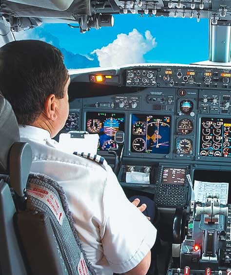pilotos no cockpit
