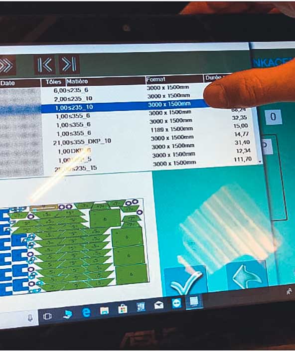 Il software di gestione dei progetti di produzione WORKPLAN consente di accedere in tempo reale a tutte le fasi del flusso di lavoro di Métal Industrie