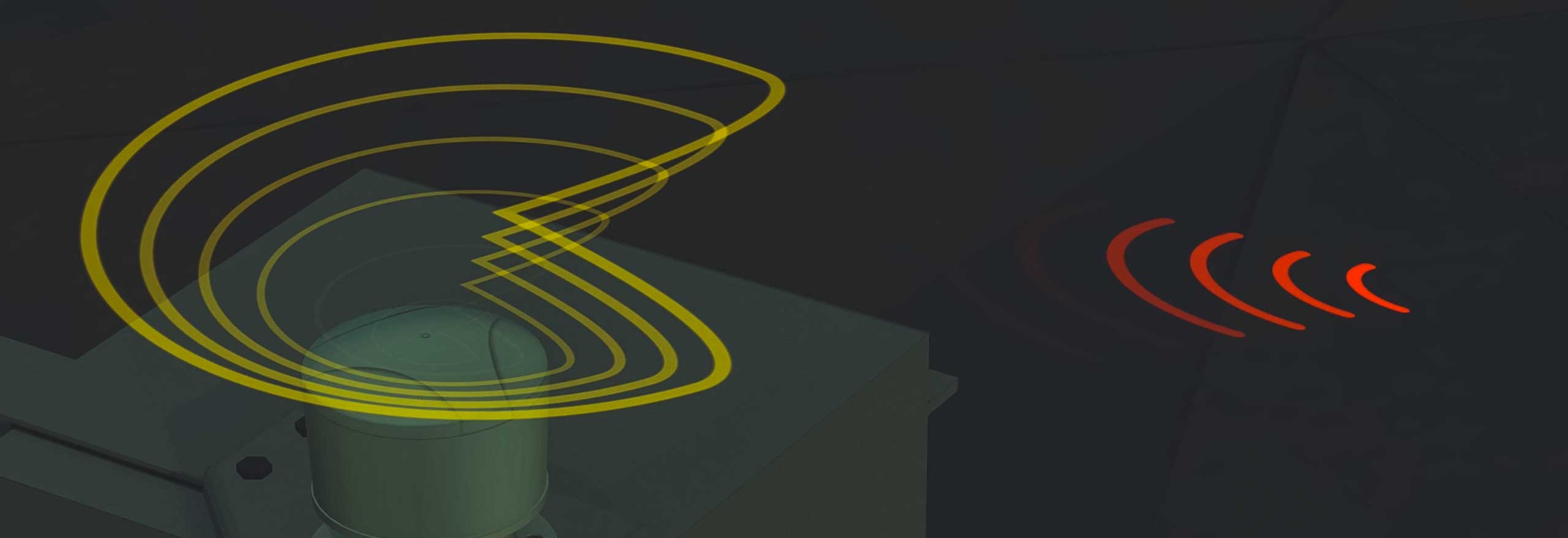 Imagem animada mostrando como a tecnologia de GPS anti-interferência identifica e reduz as interferências e obstruções.