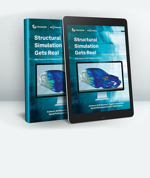 E-Book com o título "A simulação estrutural se torna real"