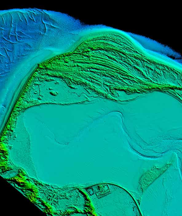 ドイツ・ジルト島の海底地形データ 