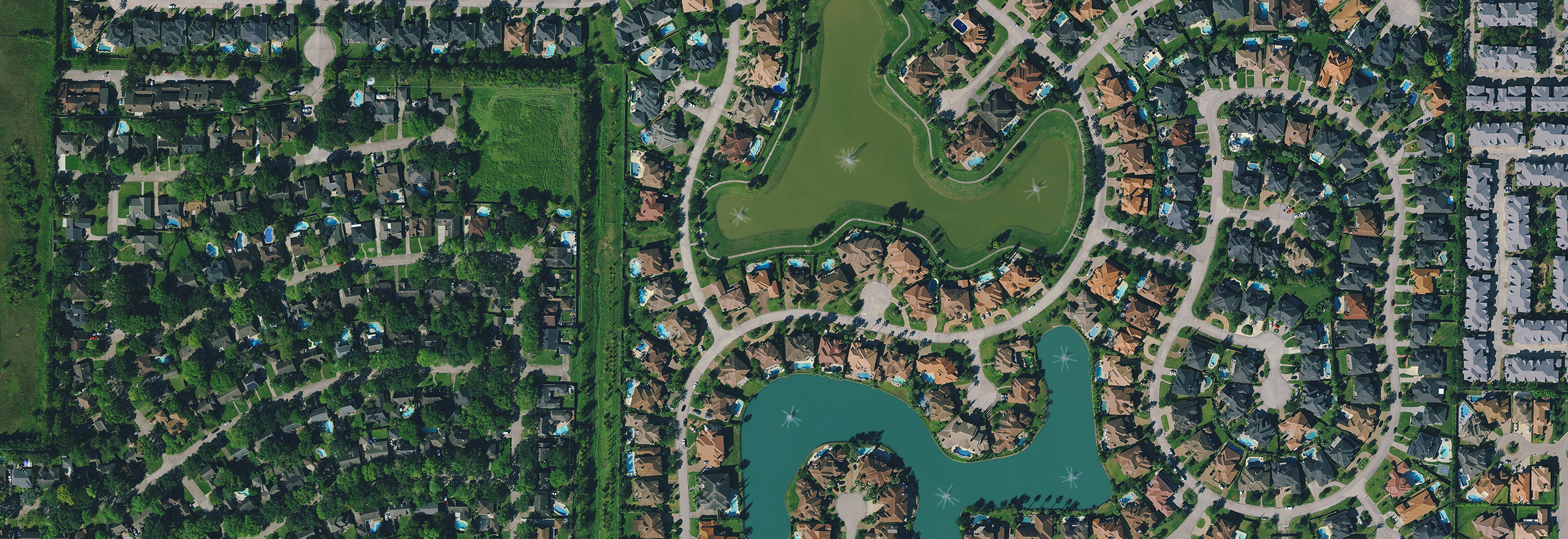 Hochauflösende Luftbilddaten von Wohnvierteln