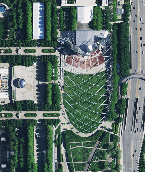 High-resolution aerial imagery of Chicago