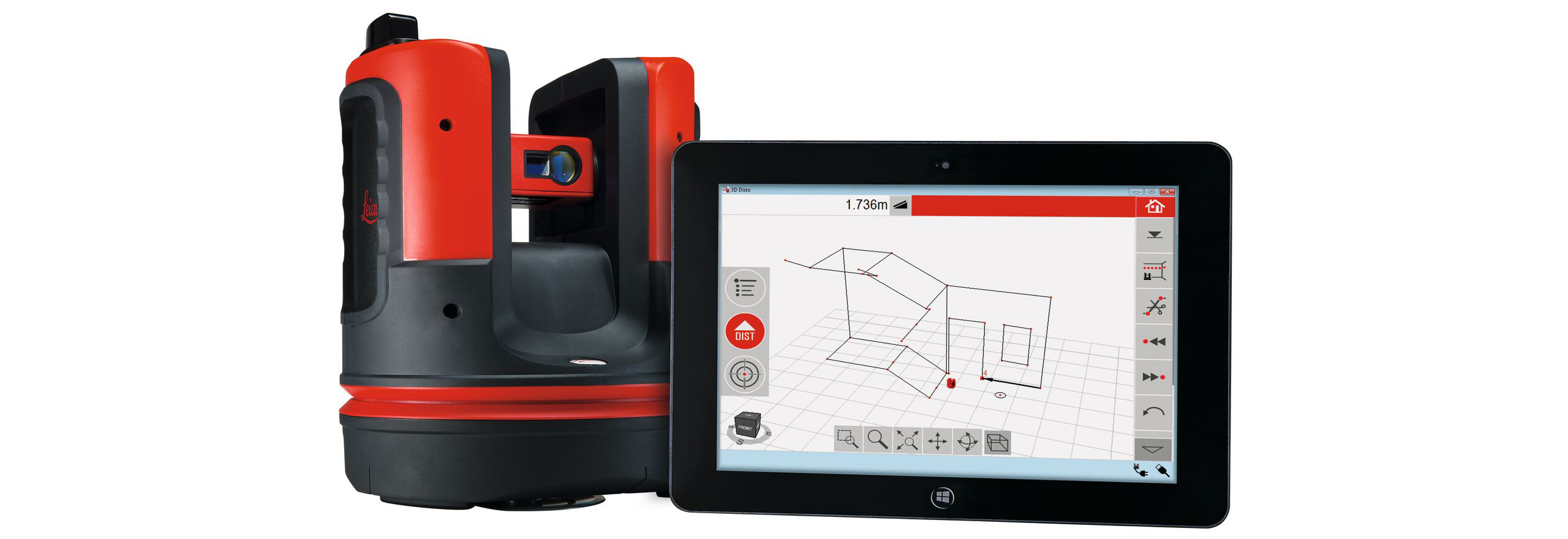 Leica 3D DISTO™ is ideal for measuring, templating and layout applications in wood, stone, glass and metal. Measure in 3D and send DXF files directly to CNC machines for a fast, accurate and perfect fit. If your work involves off-site cutting and processing of costly materials using as-built templates, learn about the Leica 3D DISTO.
