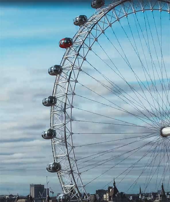 A large Ferris wheel