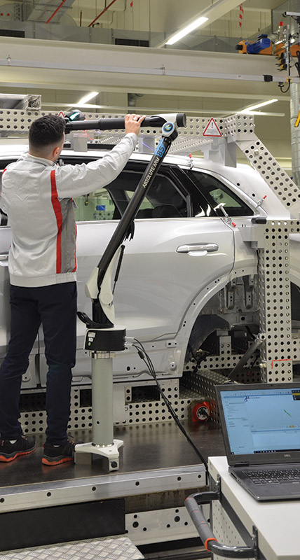 Absolute Arm with laser scanner at Audi
