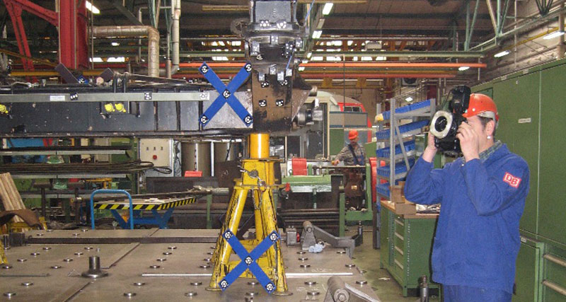 Image of person using DPA in industrial workplace