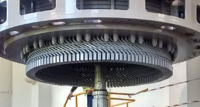 Stator Replacement with laser tracker