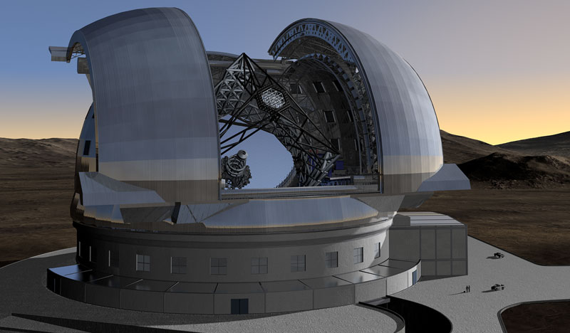 observatory building modelled during sunset