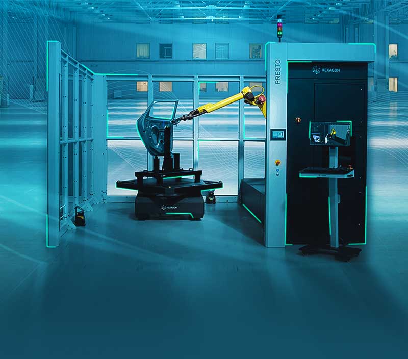 PRESTO robotic arm. 3D automated inspection solution. 