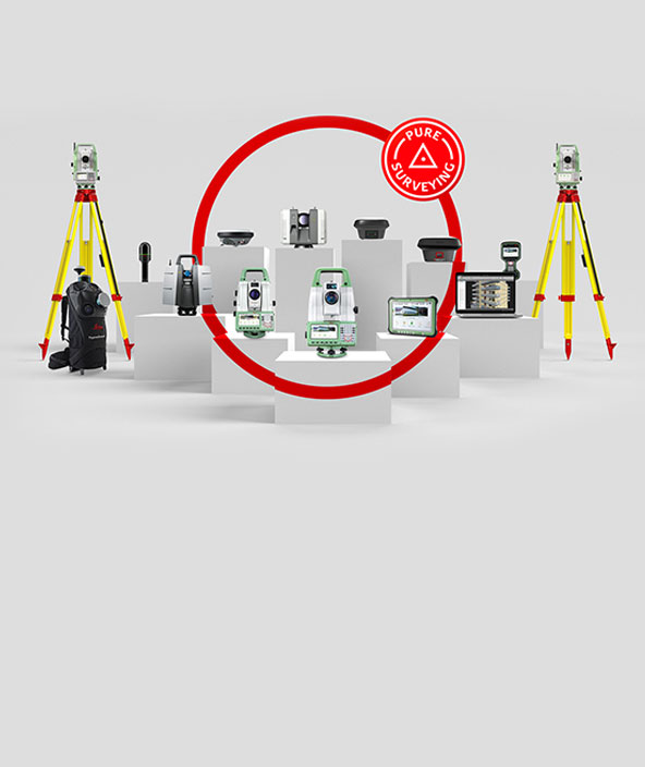 Leica Geosystems' portfolio of survey solutions, offering complete site solutions with total stations, GNSS, field and office software.