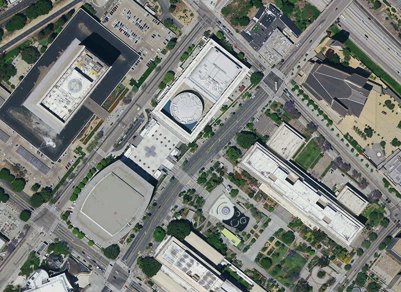 Hochauflösende Luftdaten der Innenstadt von Los Angeles