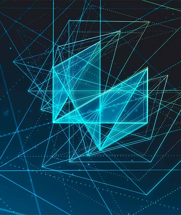 digitalised hexagon logo