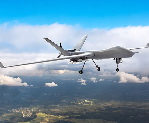 A drone in flight