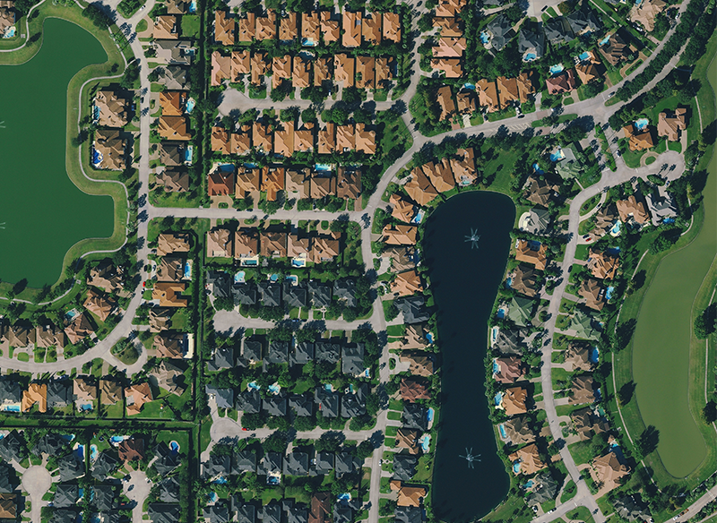 HxGN Content Program aerial data of neighbourhoods in Texas
