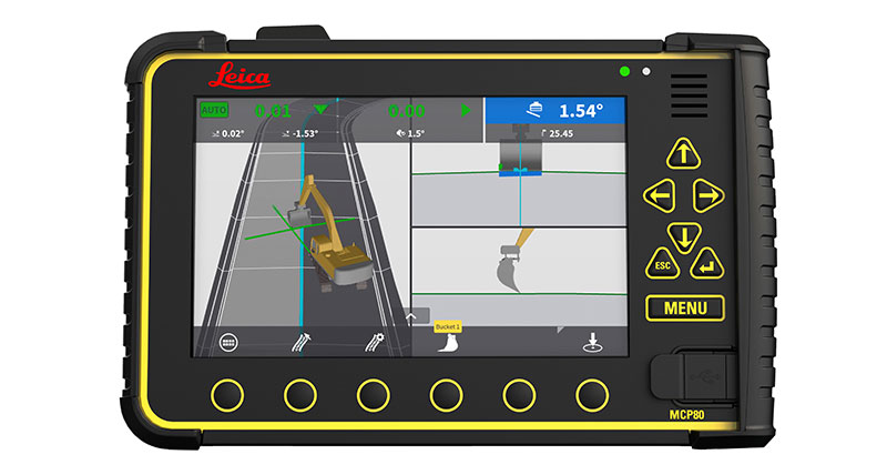 The Leica MCP80 machine control panel is interchangeable between multiple machines
