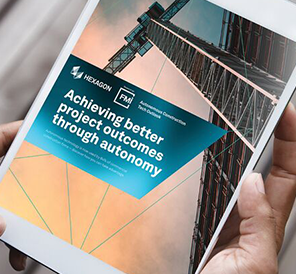 Image of Hexagon's Autonomous Construction Tech Outlook on a tablet