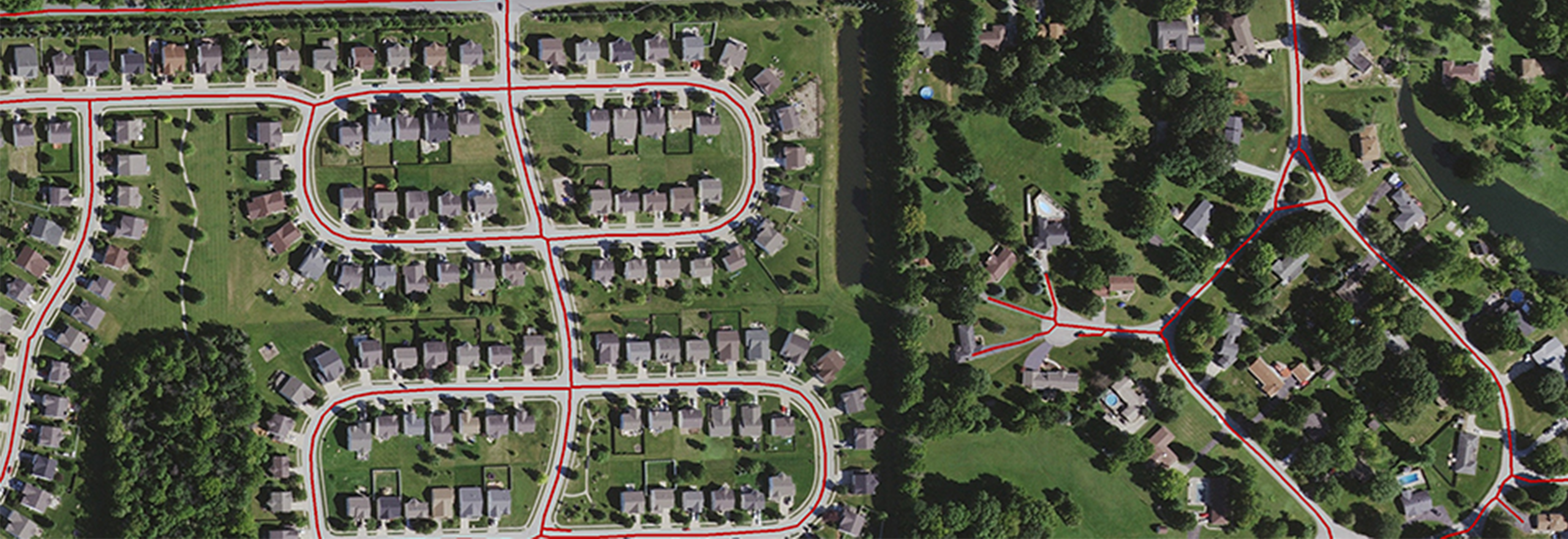 Analytische Luftbilddaten zum Straßenausbau
