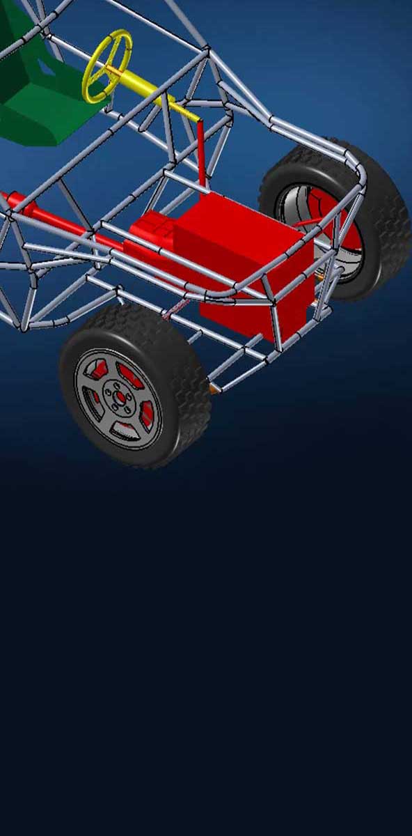 La simulación de diseño e ingeniería de un vehículo