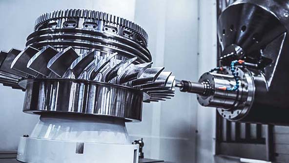 Close up of Aero Engine Turbine Wheels