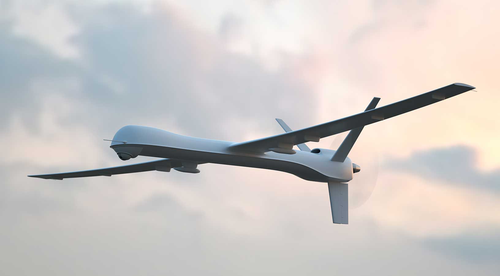 Unmanned aerial vehicle in the sky
