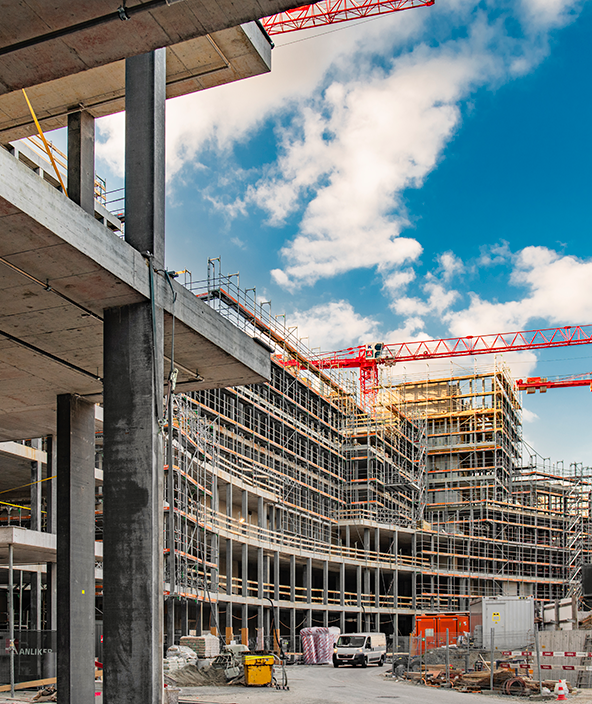 Canteiro de obras do The Circle em Zurique, Suíça