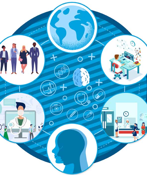 Ärztin im telemedizinischen Gesundheitskonzept
